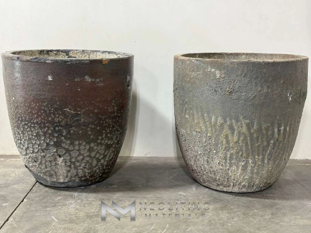 French Antique Foundry Crucibles (Pair) - Image 5